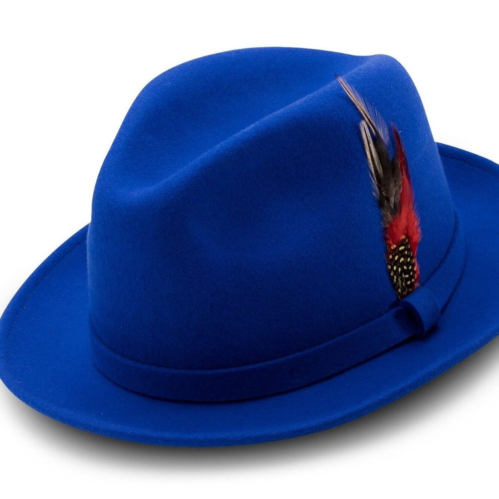 Montique ROYAL Small Felt Band 2 ¼ Brim Wool Felt Dress Hat          H-62